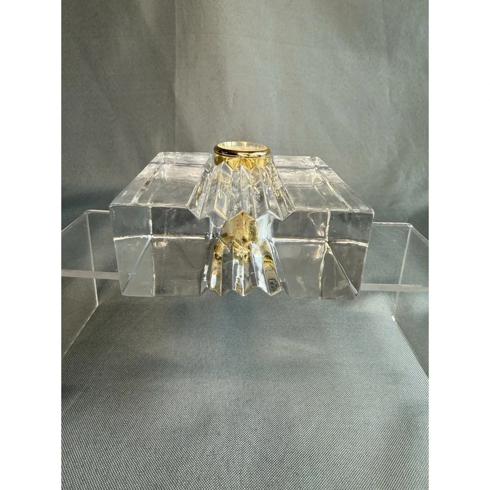 Mikasa Vintage Crystal Clock  Austria Crystal Made in Germany Sleek‎ Classic